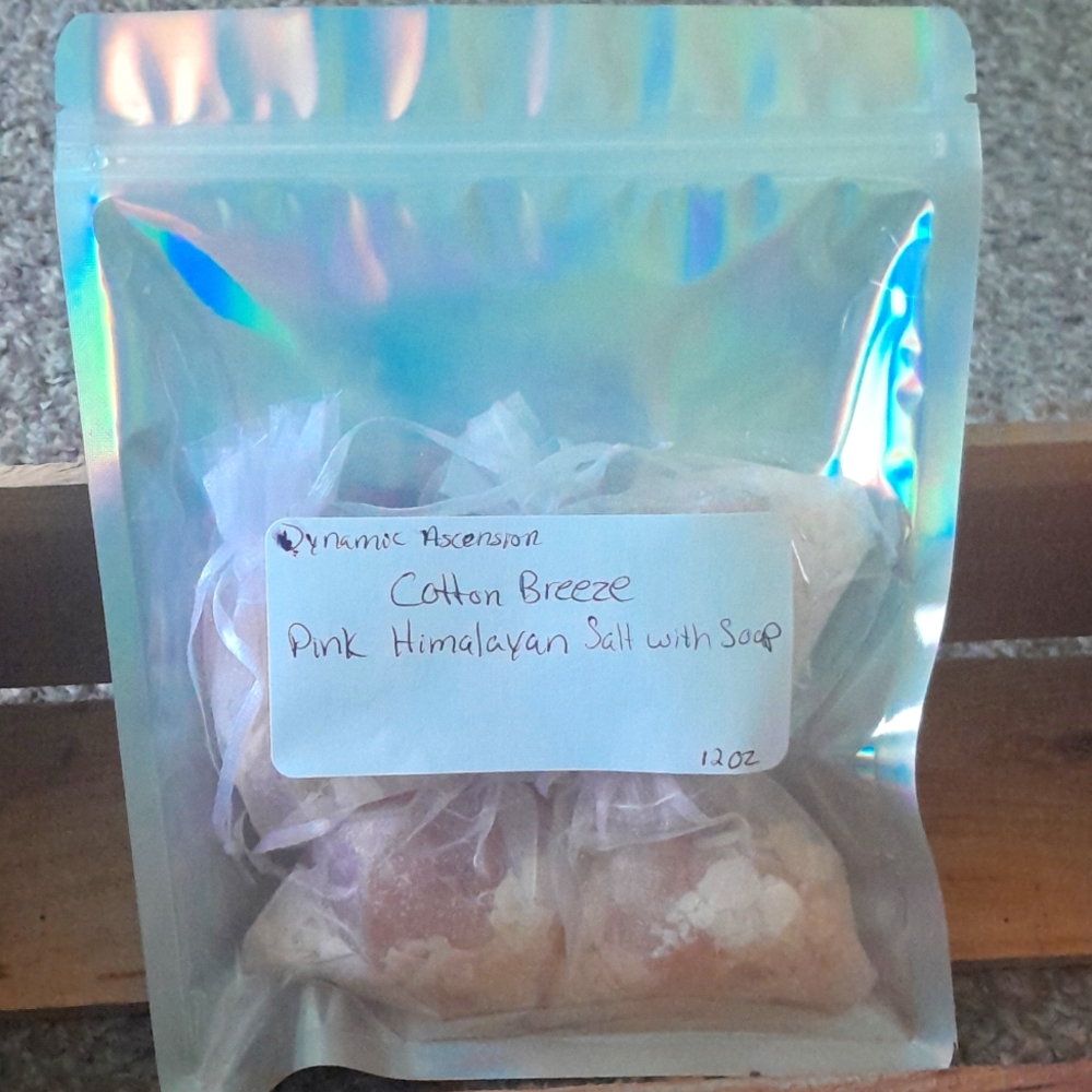 Dynamic Ascension Cotton Breeze Pink Himalayan Salt with Soap 12 oz